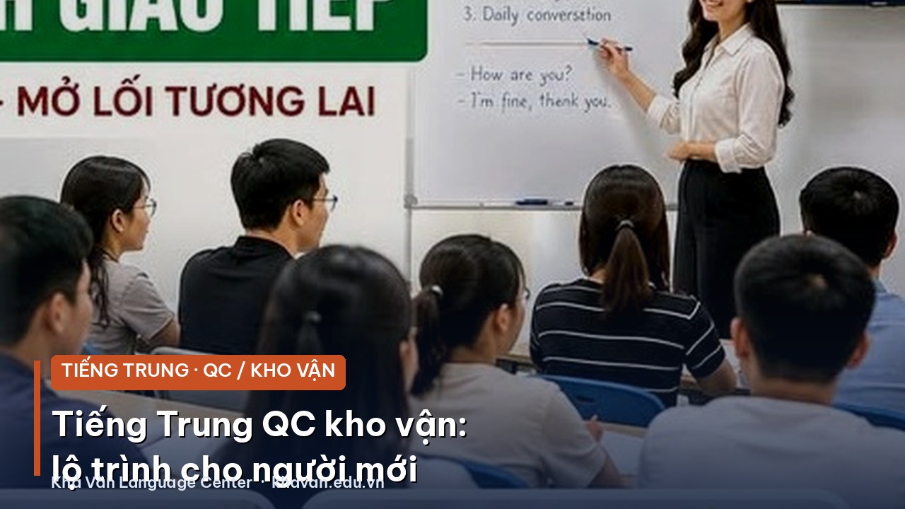 Tiếng Trung QC kho vận Quảng Ngãi: lộ trình cho người mới vào nhà máy